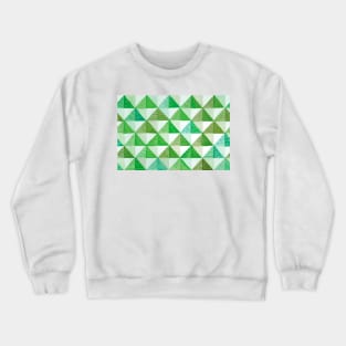 Watercolor quilt - green Crewneck Sweatshirt